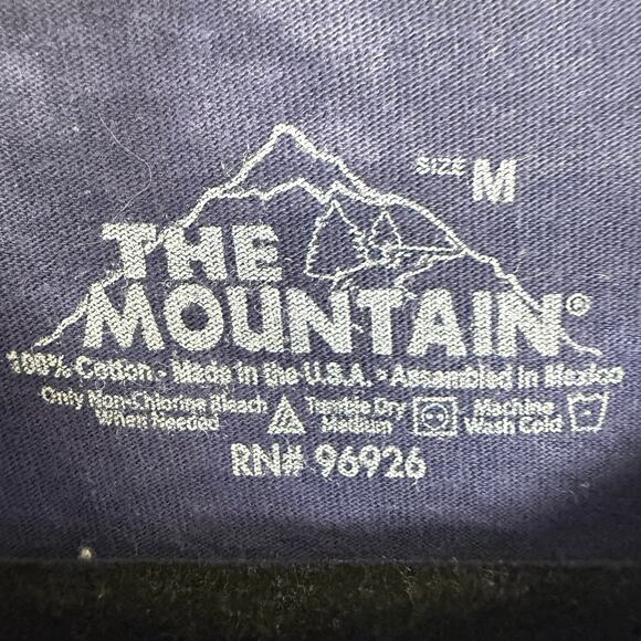 The Mountain Crewneck 100% Cotton Horse Graphic Blue Crewneck T-Shirt Medium - Picture 7 of 8